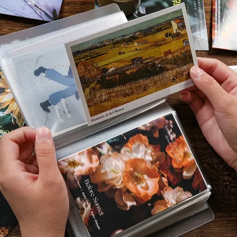 40pcs/book A6 Photo Storage Book Storage Booklet Simple Large-Capacity Waterproof Photo Album Book High Quality PP Material