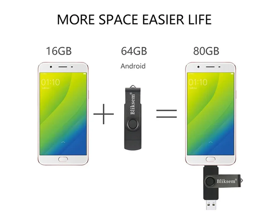 Bliksem OTG Flash Drive 32GB 64GB High Speed USB2.0 for PC Mobile Phone USB Metal Mini Pen Drive 32GB USB Flash Drive 64GB