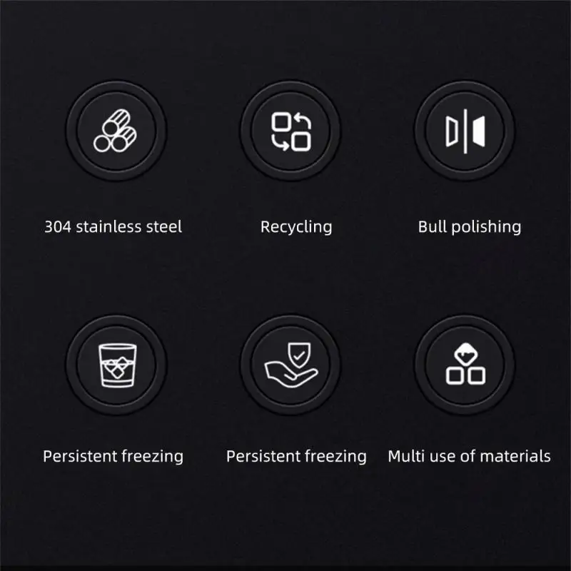 Reusable Whiskey Stones Stainless Steel Ice Cubes Quick-Freeze Wine Cooler Food Grade Metal Pellets Beer Cooler Bar Accessories