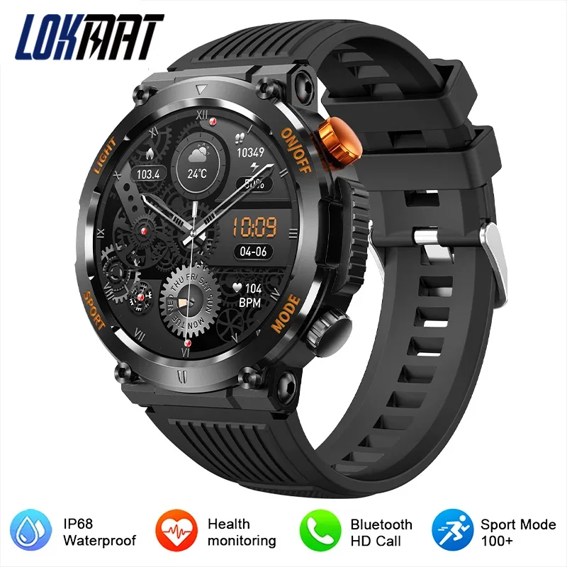 

LOKMAT Bluetooth Smartwatch Men Pedometer Sports Smartwatch Men's Activity Fitness Tracker Digital Clock IP67 Waterproof Watch