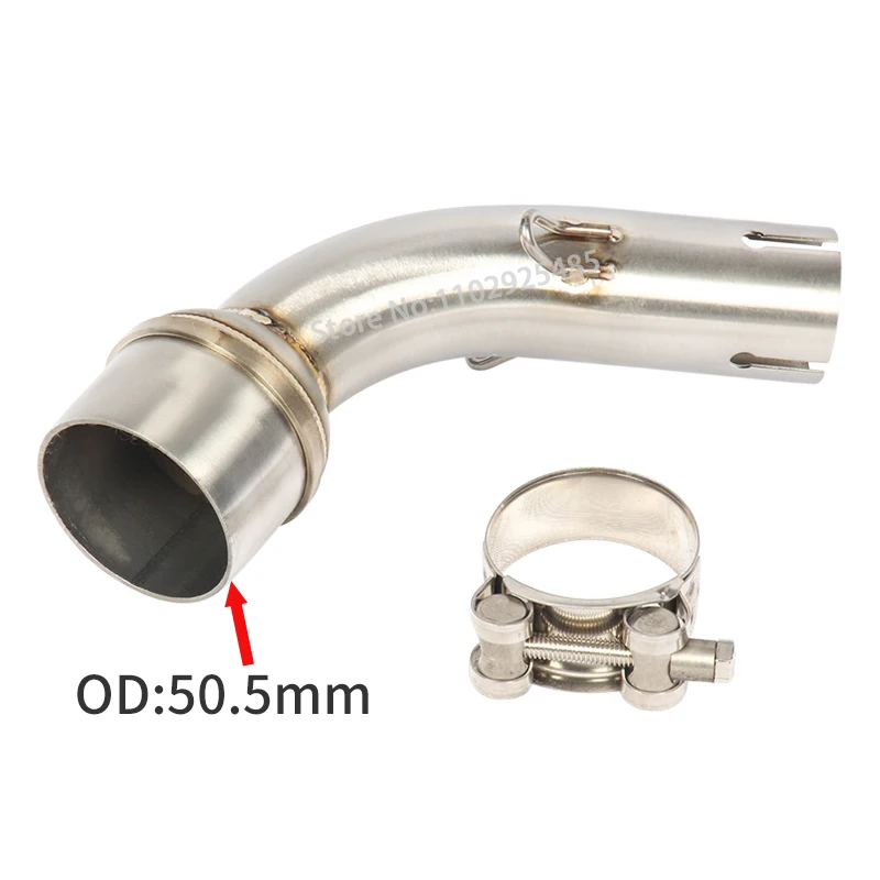 Slip-on For Yamaha YZF R25 R3 MT-03 MT03 Motorcycle Exhaust 51mm Escape Systems Connection Muffler Modified Middle Link Pipe - Image 4