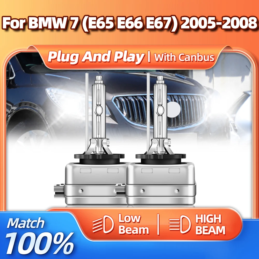 

2x D1S HID Xenon Headlight Bulbs 35W 20000LM Auto Lamp 12V 6000K Car Headlamp For BMW 7 (E65 E66 E67) 2005 2006 2007 2008