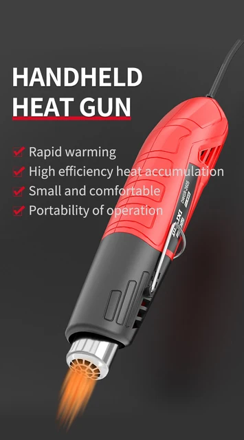 350W Heat Gun Mini Hot Air Heating Gun Small Heat Shrink Film Electronic  Mobile Phone Repair Soft Pottery Heat Thermal Blower - AliExpress