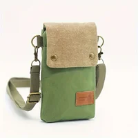 Crossbody Canvas Phone Bag with Adjustable Strap
