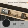 Size Bed Frame with LED Lights and Charging Station,Velvet Upholstered Platform Bed with 53 Tall Storage Headboard and Wingbacks 5