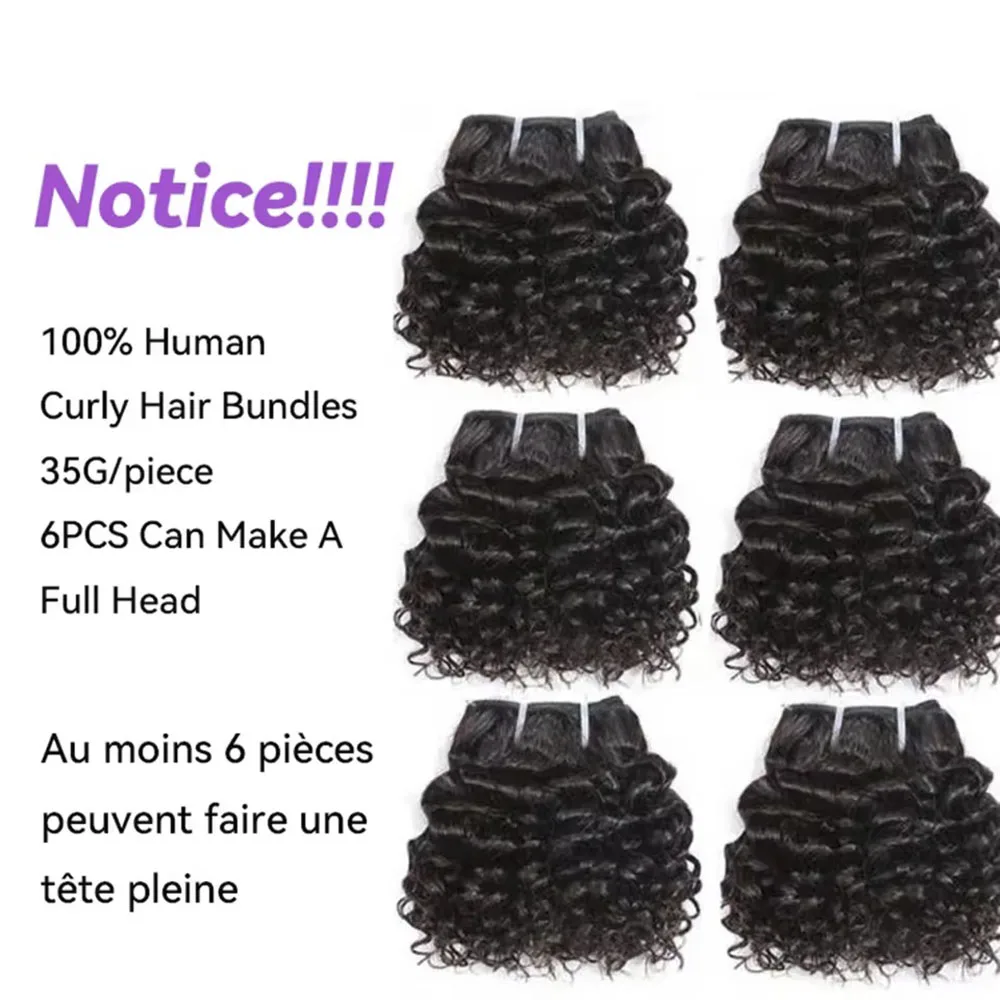 Brazilian Curly Hair Bundles 100% Human Hair Weave 1/3/6 Pieces