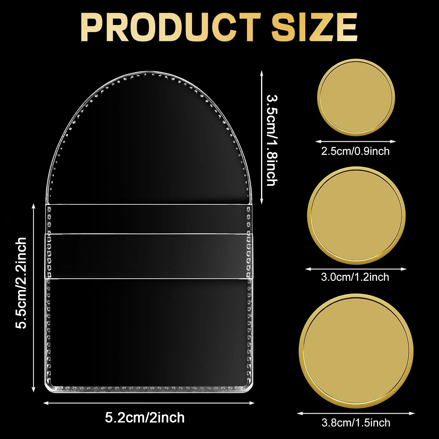 50pcs Clear Plastic Coin Sleeves - 5.6x5.3cm Pocket Protectors For Coins, Jewelry & Small Items