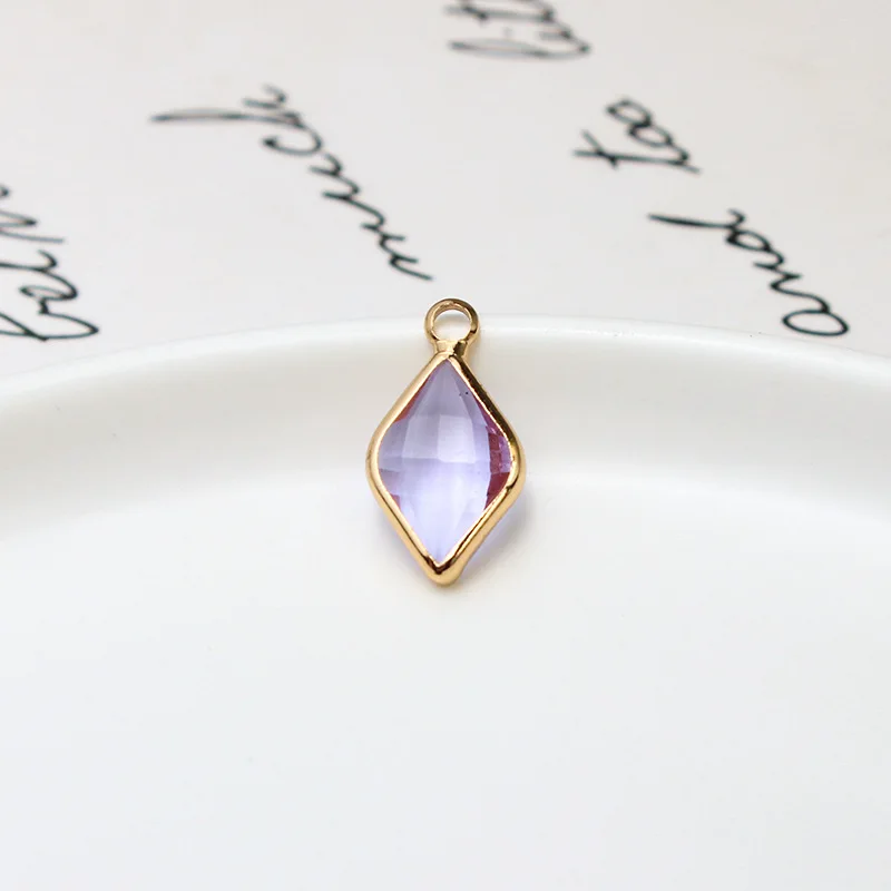 1pcs Diy Jewelry Copper Edging Gold Plated Drop Pendant Necklace Earrings Bracelet Small Accessories Material Handmade Charms