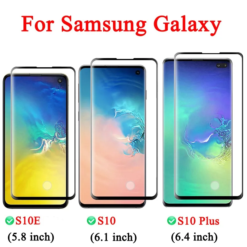 2Pcs Protective Glass For Samsung Galaxy S10 Plus S10E Note 10 Screen Protector For Note 10plus 10 Lite S10 E Safety Glass Film