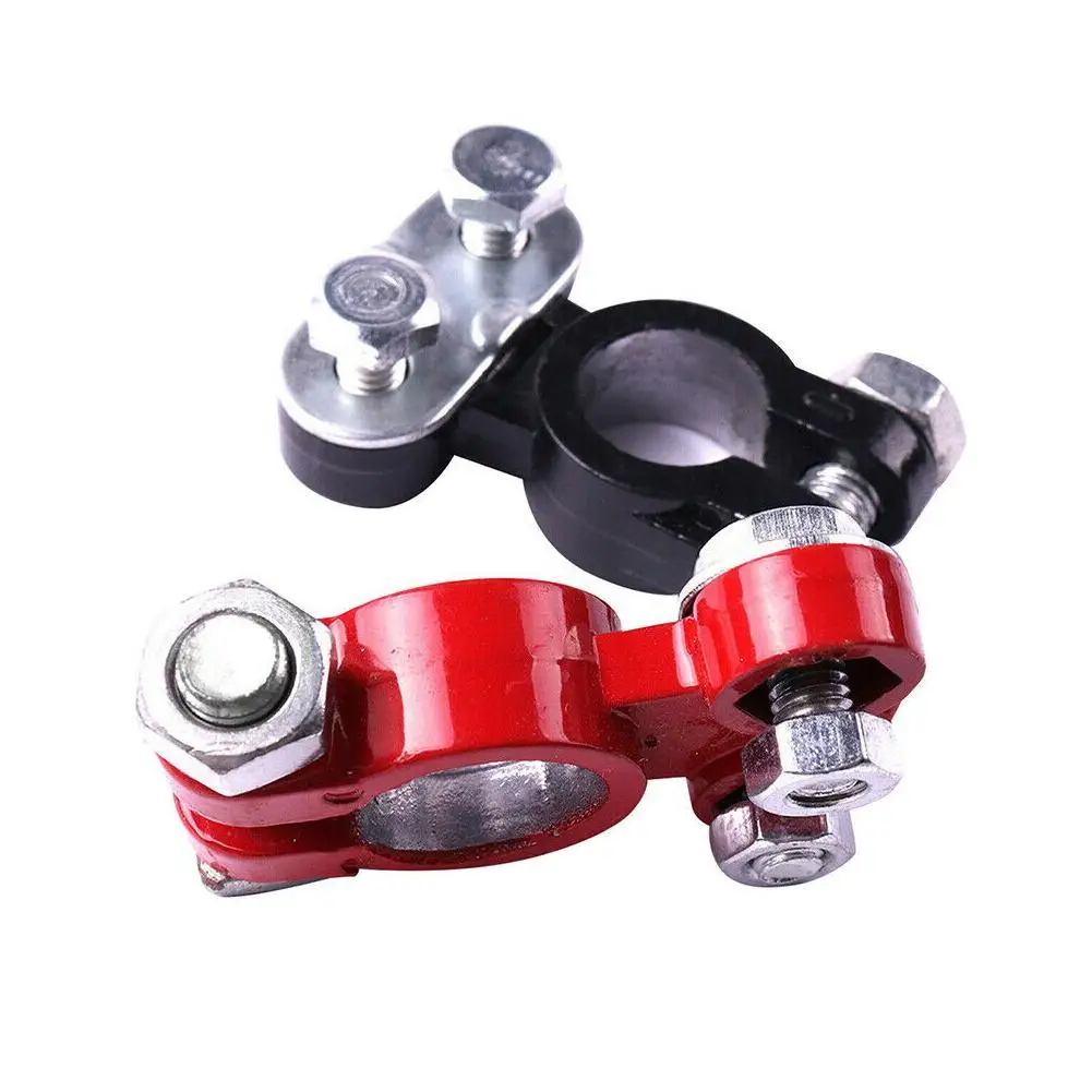 2PCS Automotive Car Boat Truck Battery Terminal Clamp Pile Alloy Head Connector Clip Aluminum-magnesium Terminal Battery