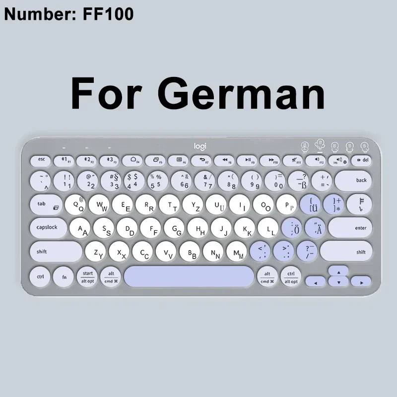 Universal Silicone Keyboard Protector Skin Film - Clear Pink with Multilingual Layout