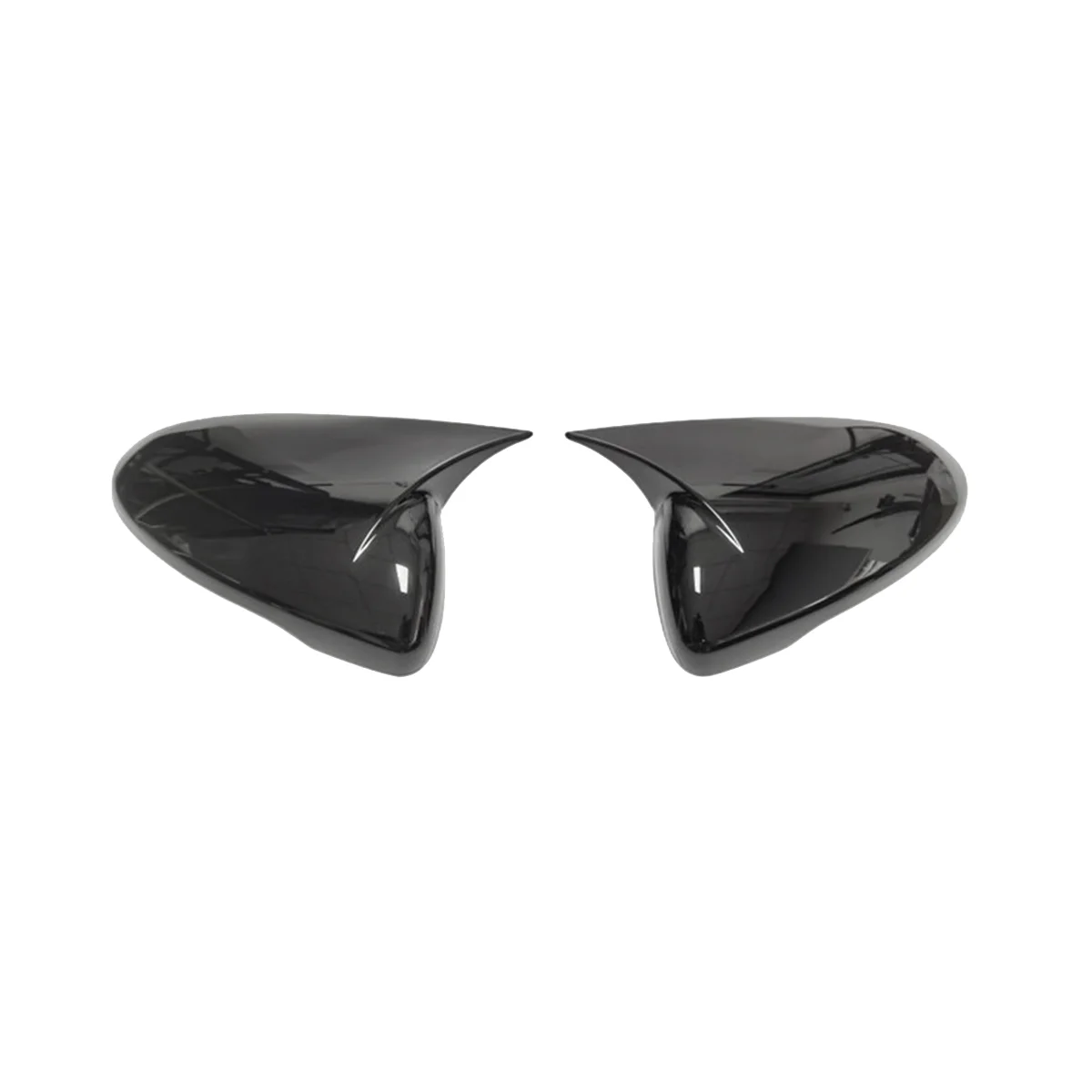 1Pair Rearview Mirror Cover for Kia Forte K3 Cerato-Mirror Modified Ox Horn Shell Sticker Bright Black