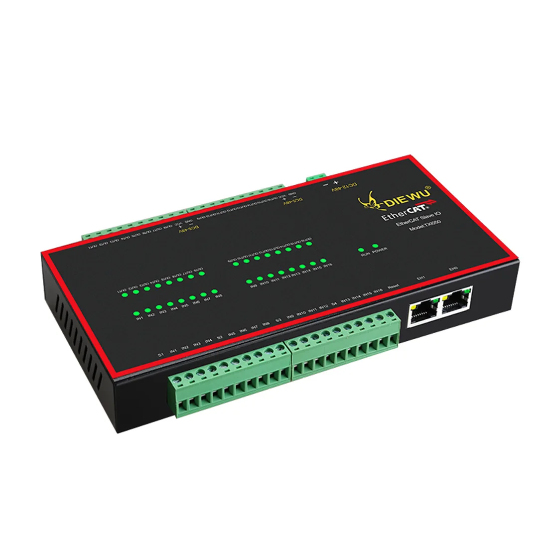 DIEWU EtherCAT Slave IO Module 8 Channels 16 Input 16 Output NPN Input Module