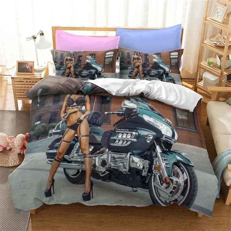Car King Duvet Cover Sexy Buttocks Girl Bedding Set Soft Microfiber Bikini Comforter Cover For Women Teen Adults Bedroom Decor