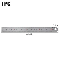 Stainless Steel Precision Measuring Ruler - Versatile Metal Straightedge for Home, Office, and School (20CM)