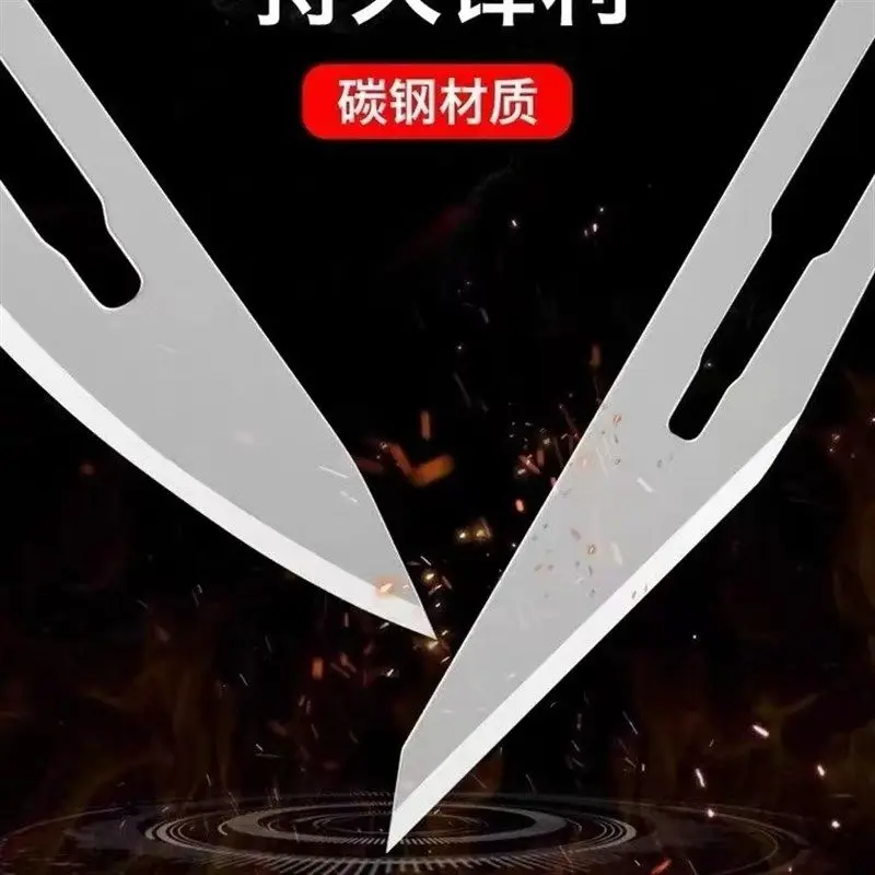 100개입 11번 탄소강 칼날은 11번에 적합합니다. 3 핸들 수제 스완 산업용 블레이드 조각 블레이드 PCB 수리 도구
