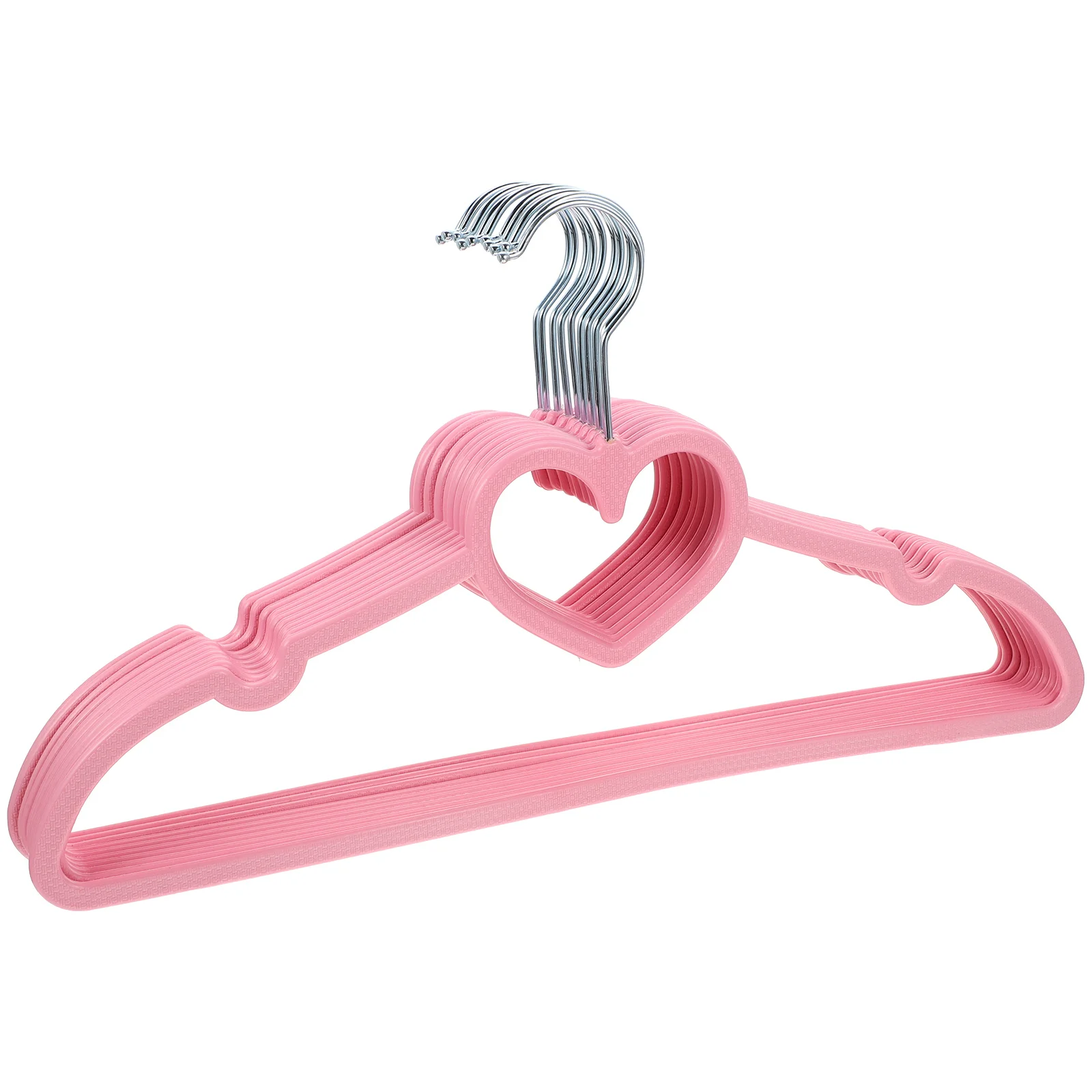 ABS 하트 패턴 코트 행어, 행어 내구성 행어, 성인 아동용 의류 걸이식 용품 (핑크), 10 개, 15 개, 20 개