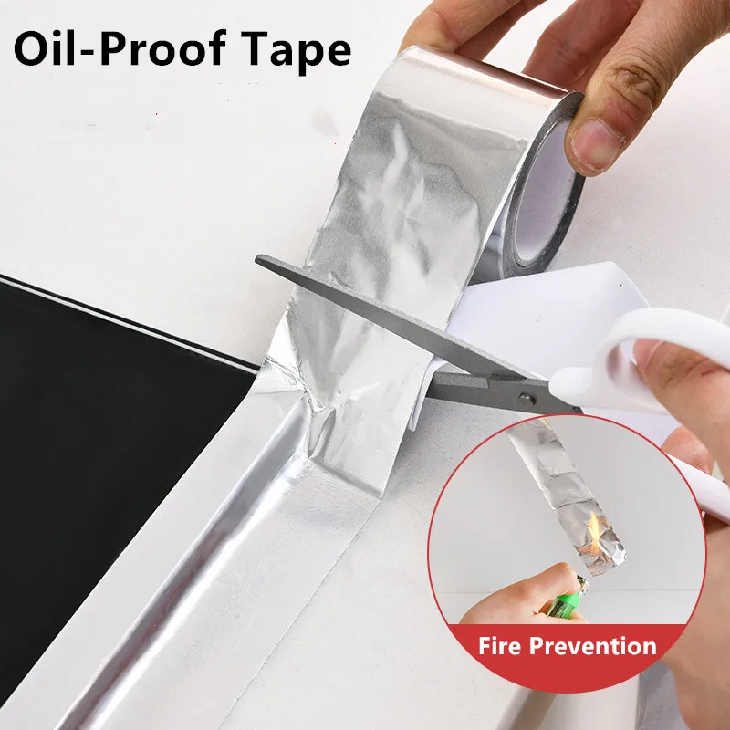 

Self-Adhesive Anti-Mold Waterproof Oil-Proof Aluminium Foil Tape Fireproof Heat Insulation Sink Gap Sealing Duct Repair Tape