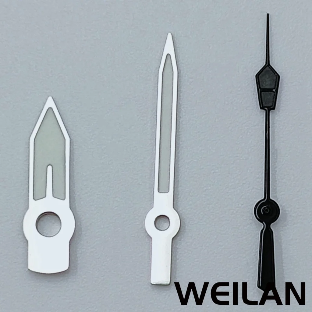 Silver Black Luminous Watch Hands