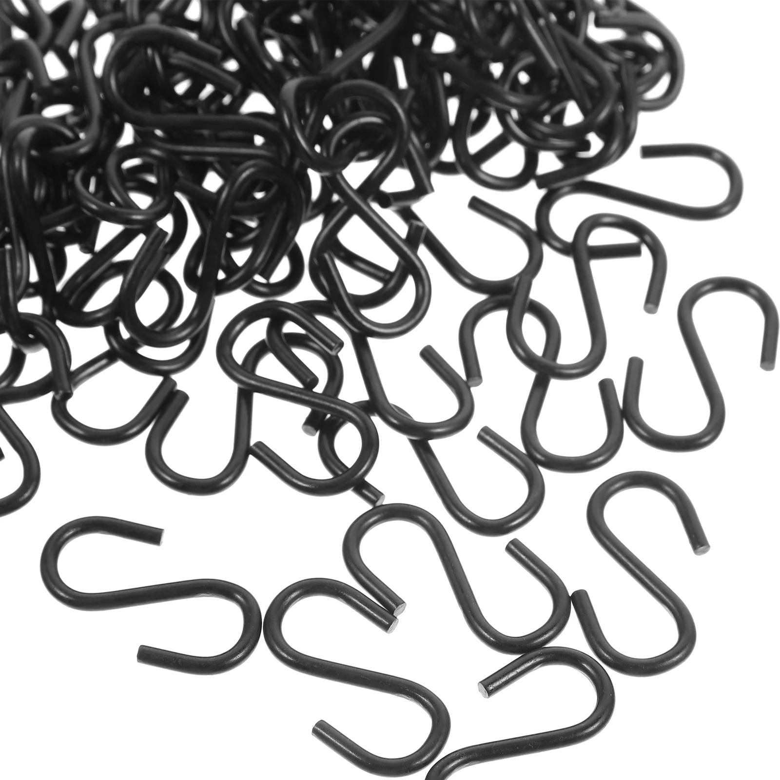 

100 Pcs Hook Home Black Hangers Hat Small Hooks Punch Free Kitchen Towel Iron Creative Clothes Rack