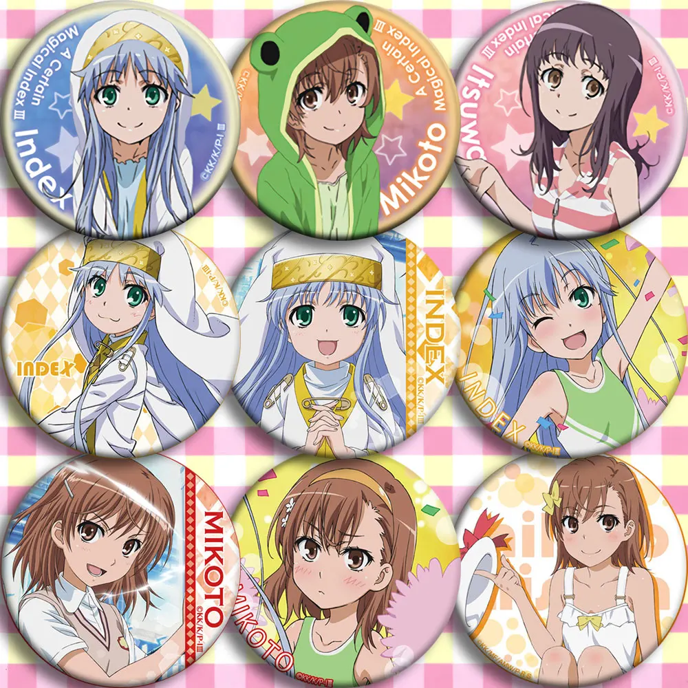 Басара тоару маютсу без индекса Мисака Микото ширай Kuroko Kamijou Touma ускоритель Kongou Mitsuko значок Косплея