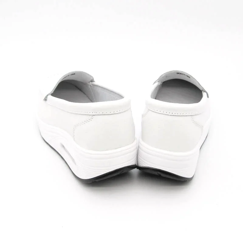 TIMETANG Summer Genuine Leather Nurse Swing Work All Single Star Wedges Women's Shoes Black White Platform C217_desvips.com