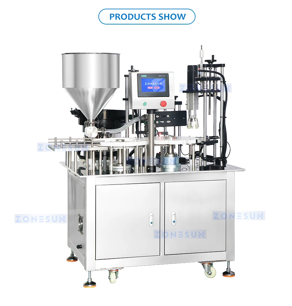 ZONESUN ZS-AFC24 Automatic Piston Pump Liquid Filling Capping Machine