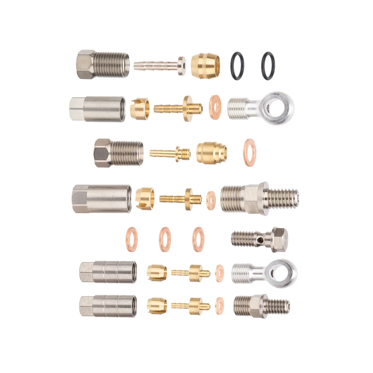 

Bike Hydraulic Disc Brake Connector for SRAM Pass-Through Bicycle Brake Hose Kit with Olives& Sealing Ring&Oil Needle