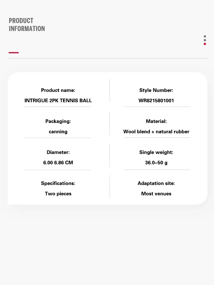 Description Picture 3 of itemWilson Professional Tennis Training Ball Beginner High Elasticity Indoor Sports Competition Resistant Balls Accessories Pink