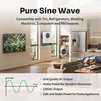 SANDISOLAR 6200W 48V Onduleur Solaire Hors Réseau 230V Onde Sinusoïdale Pure 9000W PV Max 120A Chargeur MPPT Double Sortie AC RS485 6