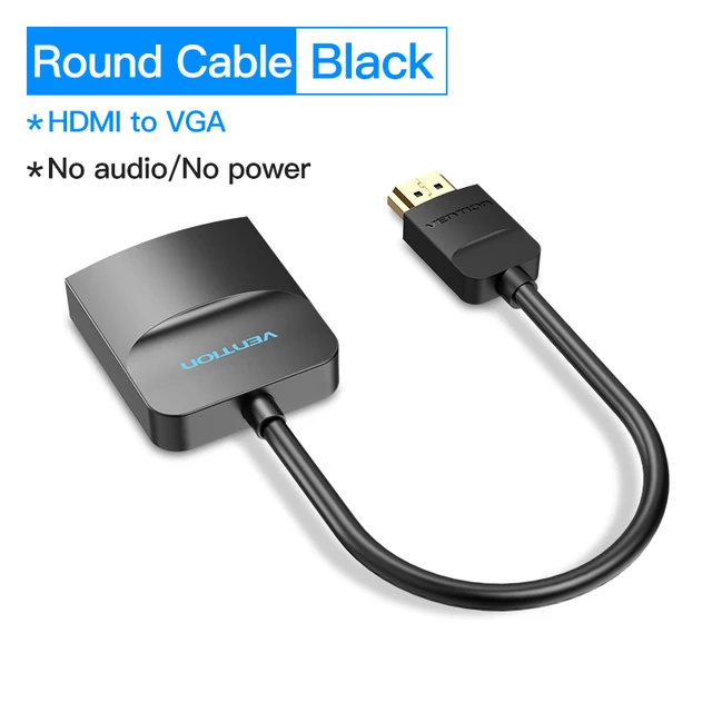  Vention HDMI to VGA Adapter 1080P HD Male to VGA Female Converter With 3.5 Jack Audio Cable for Xbox PS4 PC Laptop Projector 
