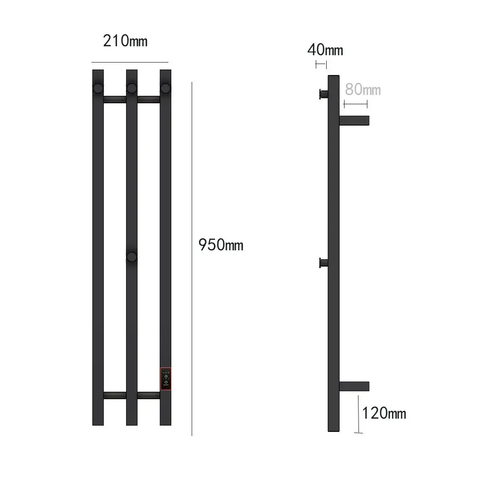 Electric towel rack, towel rack, carbon fiber heating toilet, bathroom home smart heating drying rack
