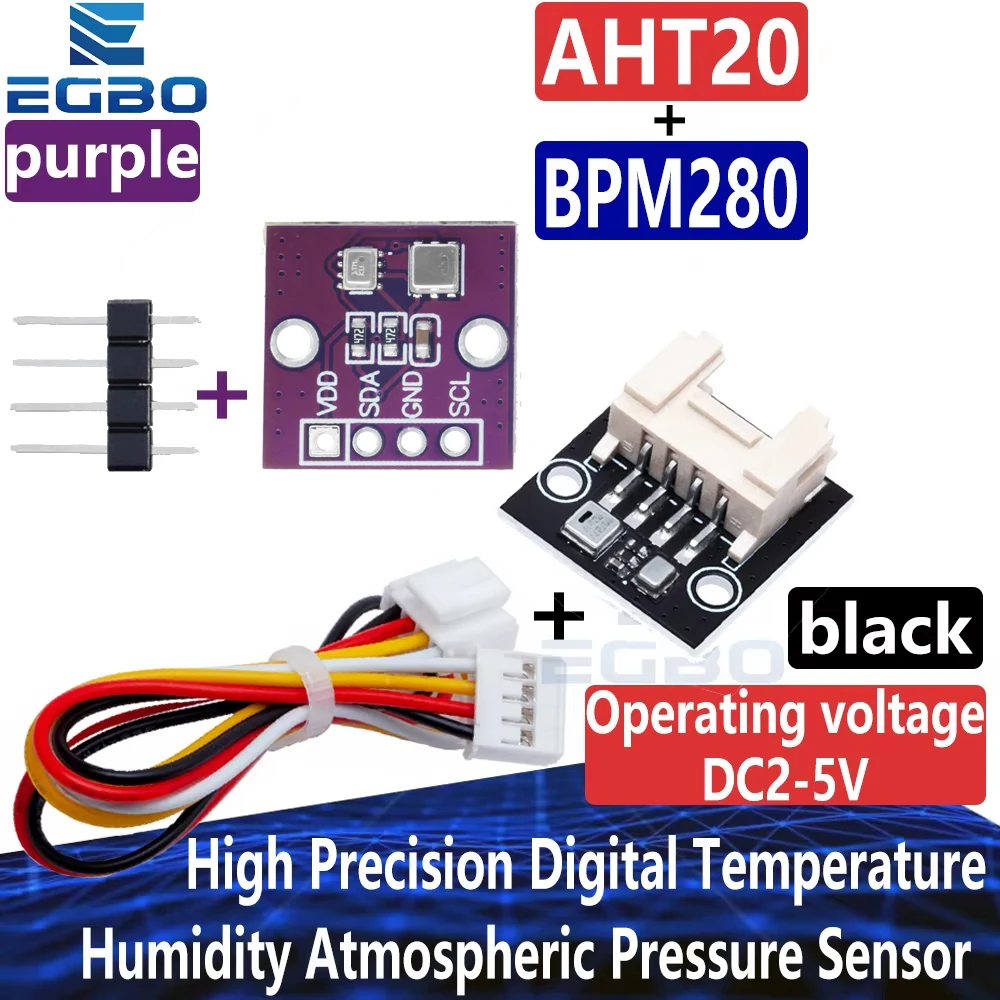 AHT20+BMP280 Temperatur- und Luftdruckmodul Hochpräziser digitaler Temperatur- und Luftdrucksensor