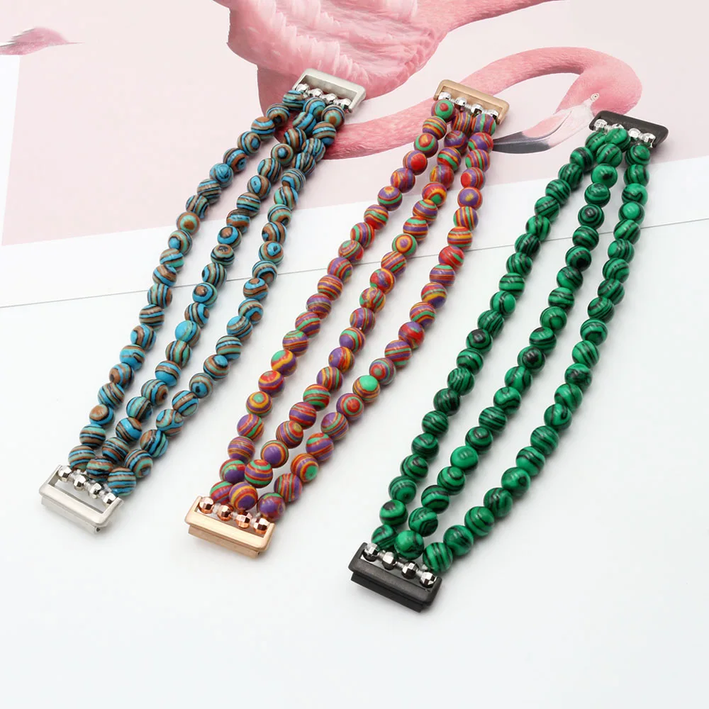 

Ремешок для часов Huawei Band 7, браслет с бусинами, сменный быстросъемный браслет для женщин