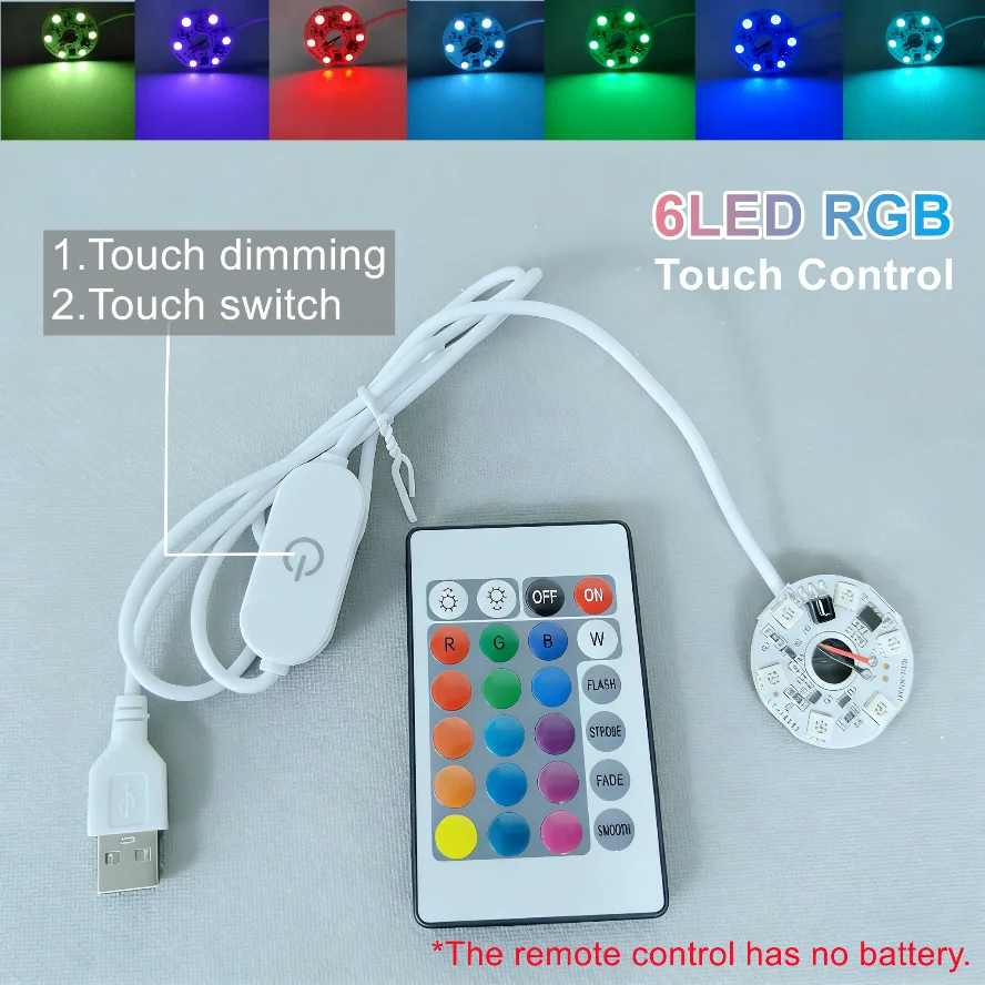 ตัวเลือกสินค้า บอร์ดไฟ LED RGB สีสันสดใส ควบคุมง่ายด้วยรีโมท