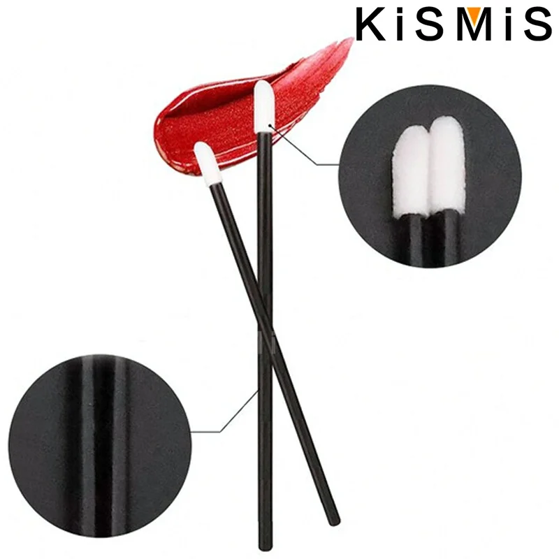 Disposable Applicators Brush 50Pcs Cotton Swabs Lip Brush Eyelash Makeup Brushes Lash Extension Mascara Applicator Lipstick Wands Set