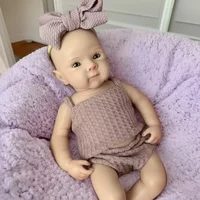 13Inch Waterproof Bettie Reborn Silicone Girl Doll With 2 Sets Outfits Handmade Paint Skin Soft Touch Silicone Girl Doll 2