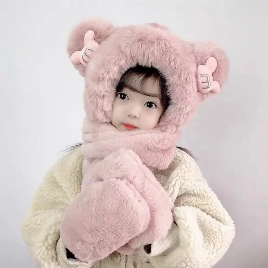 winter-warmer-hats-scarf-gloves-for-child-kids-cute-bowknot-bear-ear-muffs-scarves-mitten-cat-beanie-hoodie-cap-y2k-accessories