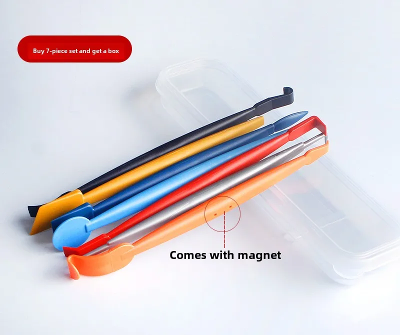 ALIWRAP 1/7 Stück Vinyl Car Wrap Stick Magnetischer Rakel Micro Scraper Carbon Film Go Corner Wrapper Window Tint Film Tuck Tool – Detail 19