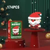 Christmas Building Block Santa Claus Snowman Elk Tree Micro Brick Puzzle Assembly Model Home Decoration Xmas Party Gift Kid Toy 4