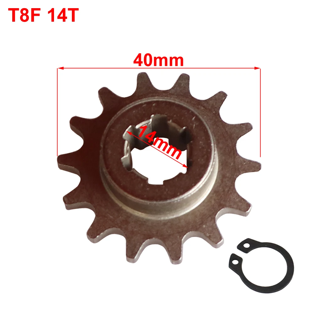Engine Sprocket T8F 11T 14T 17T 20T Tooth Front Clutch Gear Box Pinion Sprocket for 47cc 49cc 2 Stroke ATV Quad Dirt Pocket Mini Motor Bike
