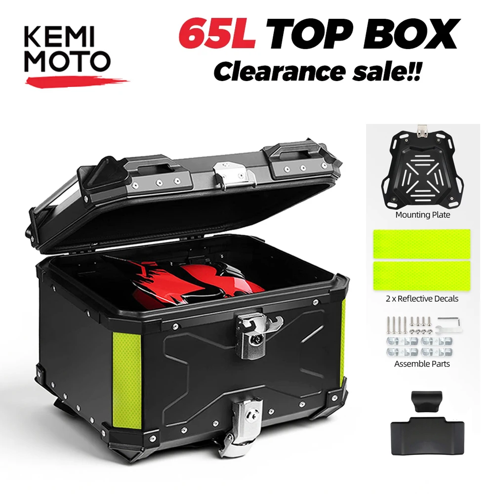 Motorrad Helm Box CNC Aluminium Top Schwanz Hinten Gepäck Lagerung Werkzeug Fällen Schloss Stamm Für Yamaha Für Honda Für BMW Für