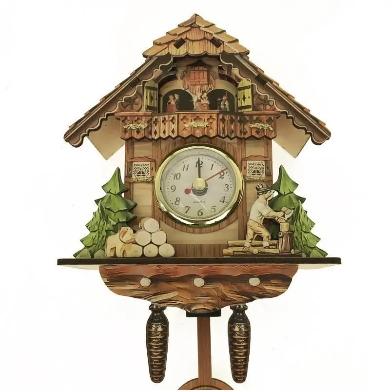 

Nordic Cuckoo Clock Silent Movement Guest Room Wall Clock Cuckoo on The Hour Nordic Style Home Decorations Holiday Gifts