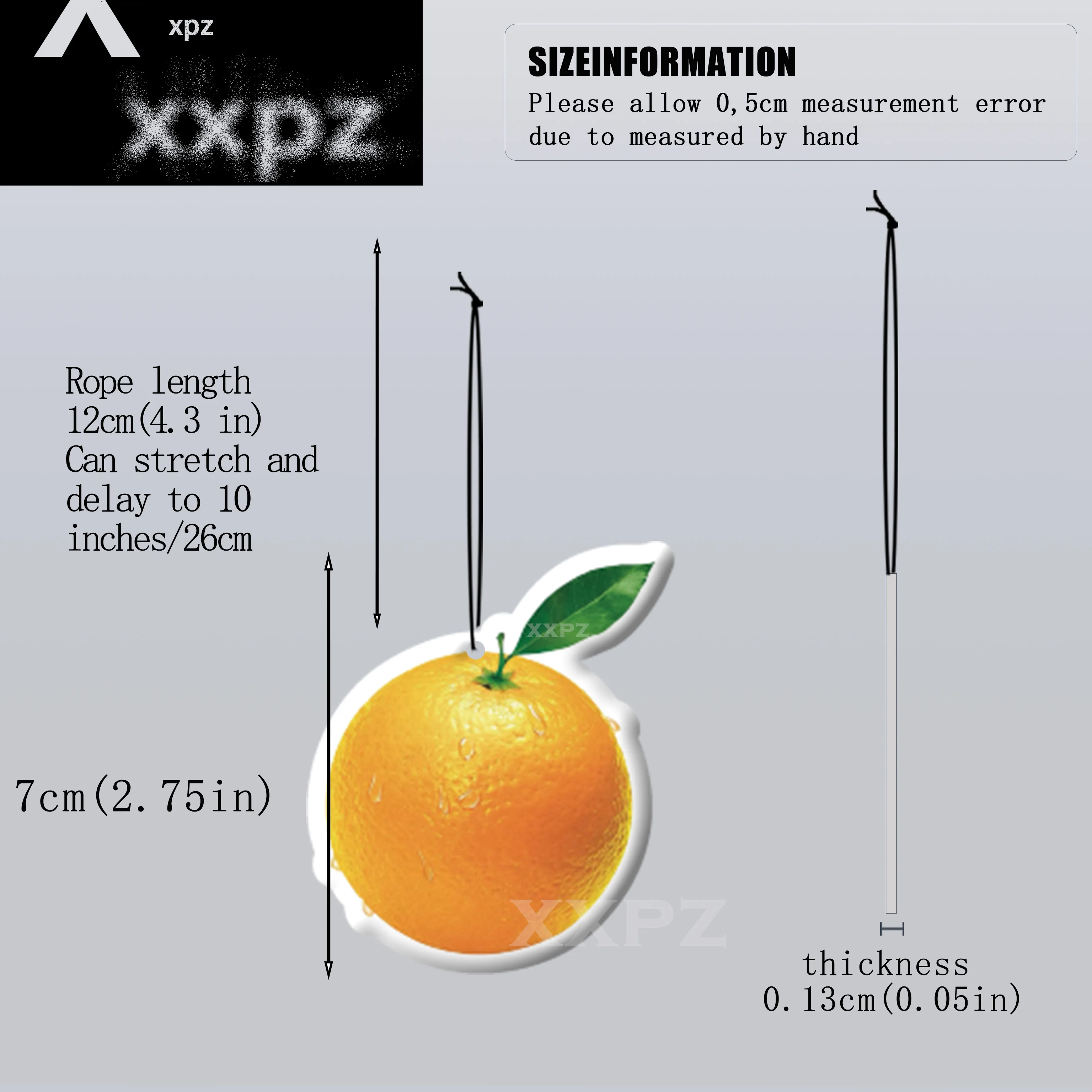 Orange-Shaped Car Air Freshener - Aromatherapy Scented Gift Set