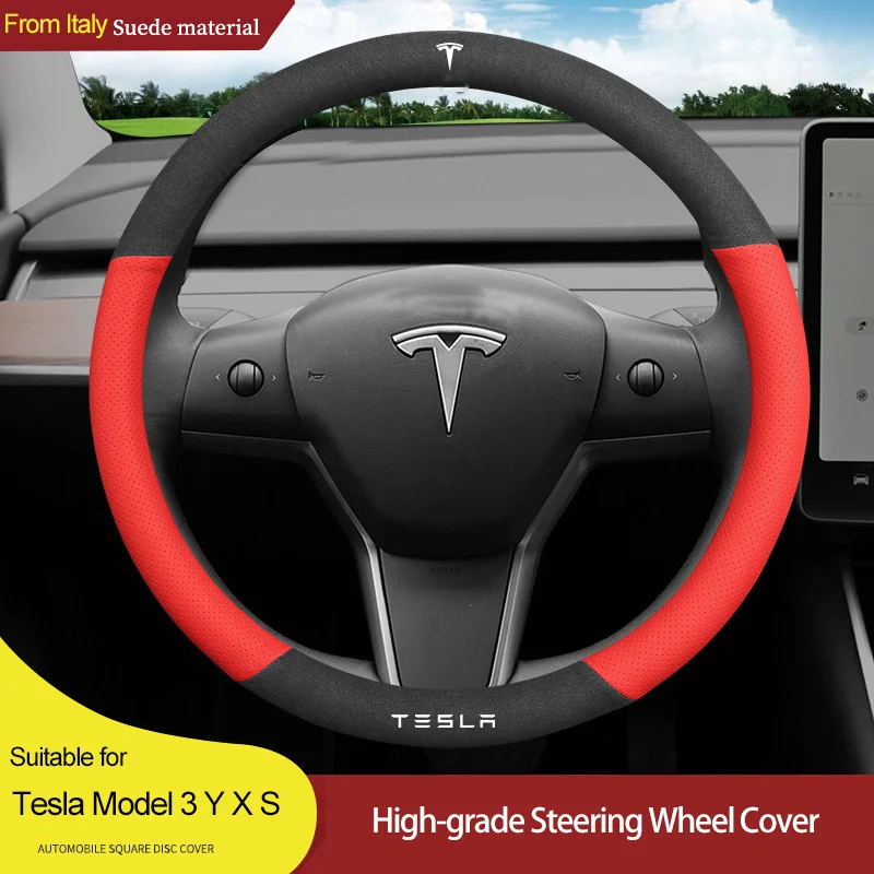 ForTeslaModel3YXSSteeringWheelCover4Seasons3638CM