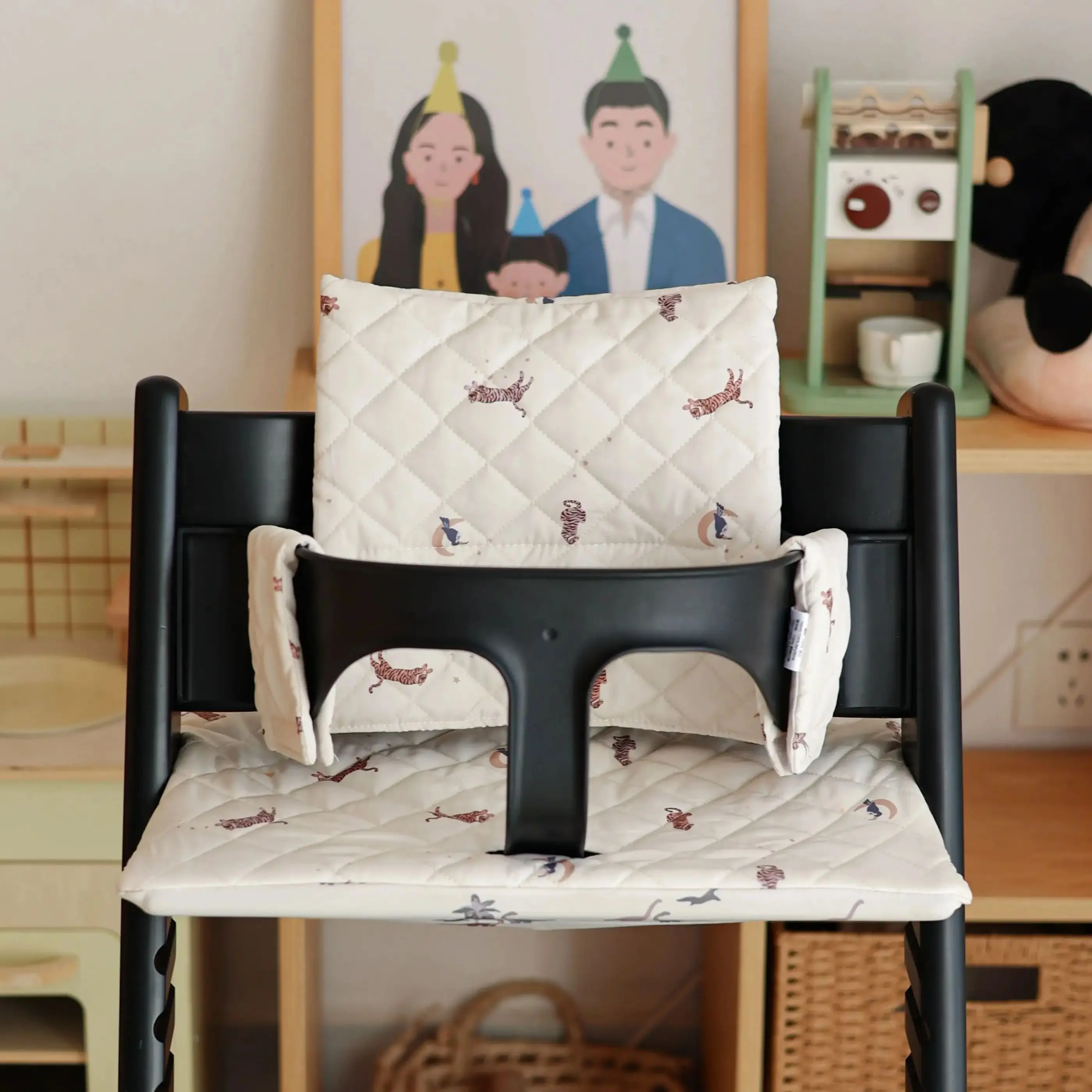 Baby Dining Chair Cushion Autumn Winter Going Out Portable Non-Slip Integrated Growth Chair Accessories