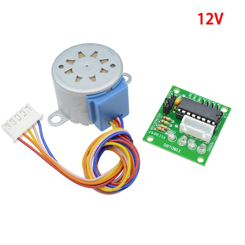 Stepper Motor 5V 12V 4-Phase 28BYJ-48 DC Gear Step Stepper Motor ULN2003 Driver Board ULN2003 PIC MCU DIY