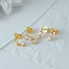 3PCS Casual Cubic Zircon Tassel Hanging Stud Earrings Set for Women Girls Dainty Zircons Tiny Piercing Ear Helix Jewelry Gifts 6