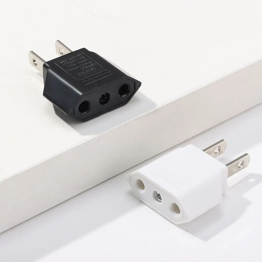 Plug Adapter 2 pin 4.0mm European EU To US plug Power Converter Electrical Socket Outlet US To EU American Travel Adapter 1PC