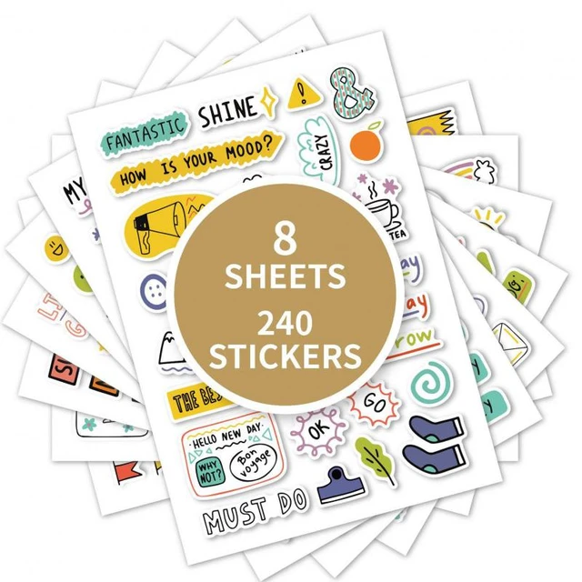 Colorful Monthly Stickers for Planners and Journals 